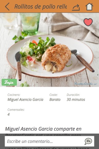 Recetas con pollo screenshot 2