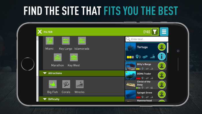 Florida Scuba Diving by Ocean Maps