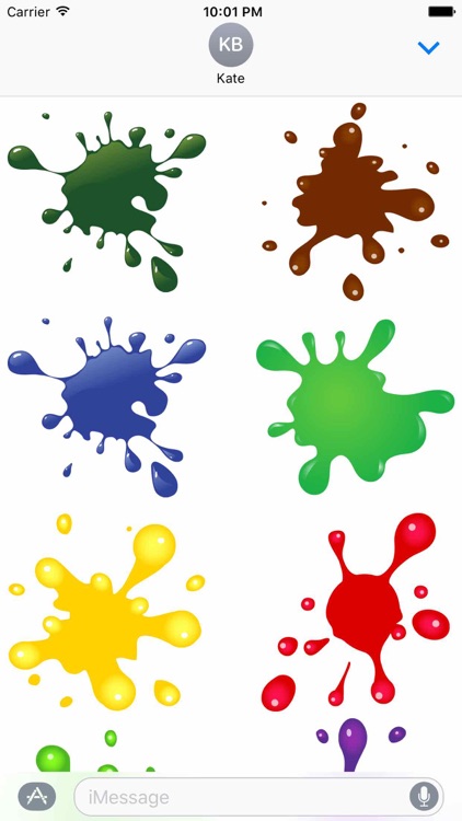 Colour Splash Stickers - Color Paint Splatter Set!