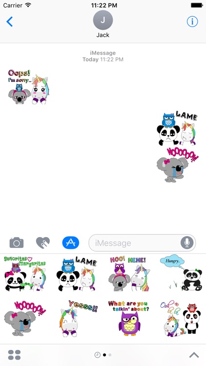 Cute Animals Colorfull Stickers for iMessage