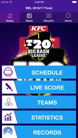 Game screenshot BBL T20 2016/2017 Fixtures,Schedule,Live Score mod apk