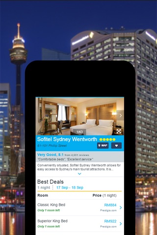 Sydney Australia Hotel Travel Booking Deals screenshot 3
