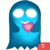 Cute Heart Glowing Ghost stickers for iMessage