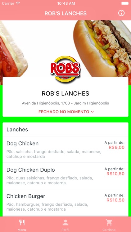 ROB'S LANCHES Delivery