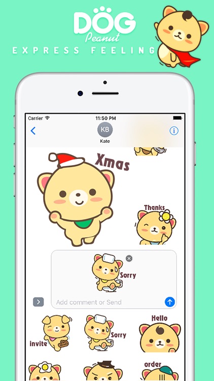 Peanut Dog Sticker Pro - Christmas New Year Emoji