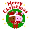 Pixel Bunny Christmas And New Year Stickers