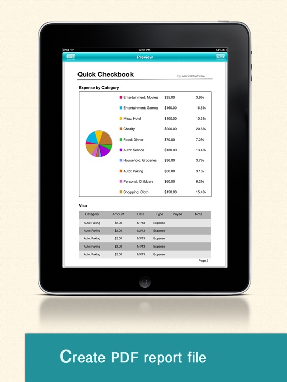 Quick Checkbook for iPad screenshot-4