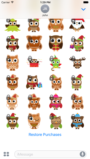 Christmas Owl Stickers(圖3)-速報App