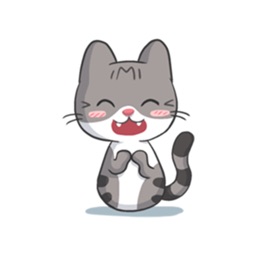 Lovely Cat Sticker by Elysia T