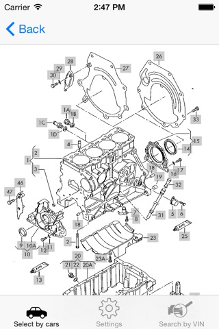 VW parts and diagrams screenshot 2
