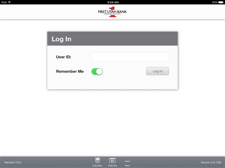 First Utah Bank Tablet Banking