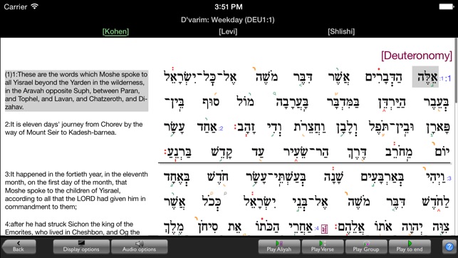 Triennial Torah Reading Chart