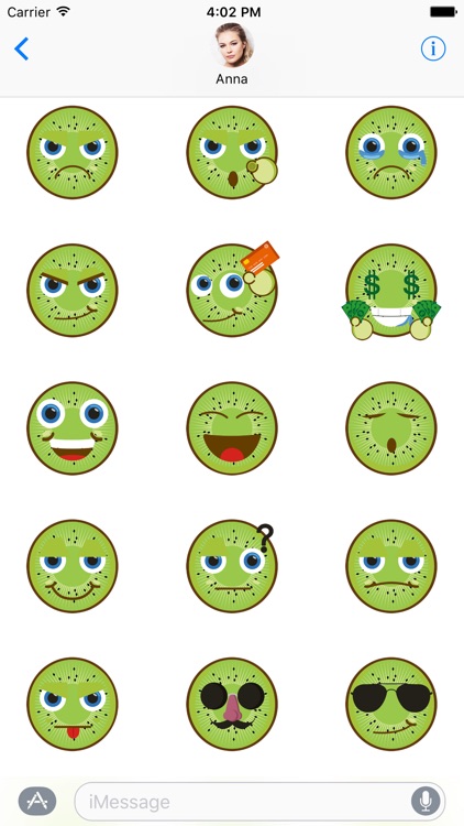 Kiwimoji - Kiwi Fruit emoji stickers