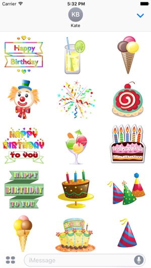 Birthday Stickers and Smiley for iMessage(圖2)-速報App