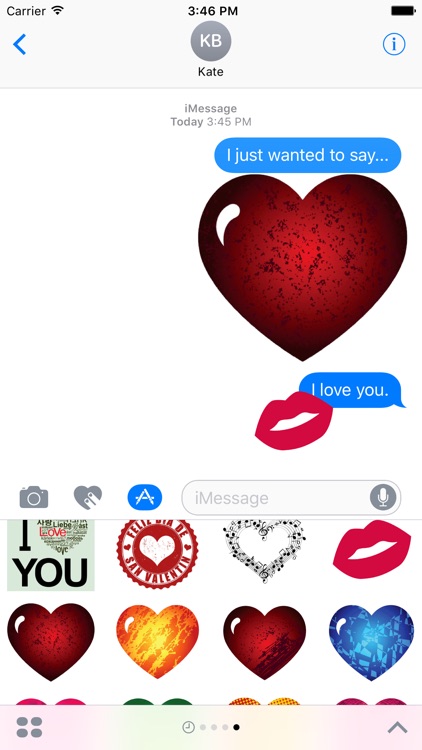 Valentines Day, Love, Hearts Stickers for iMessage