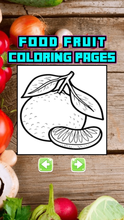 Food Fruit Coloring Page Drawing Book for Kids