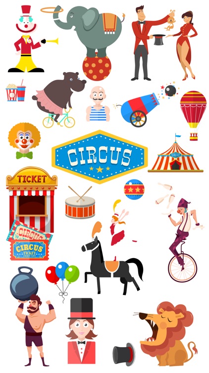 CIRCUS Stickers - Carnival and Funfair Emoji by VICTOR VERDU