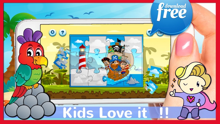 Pirate & Friend Jigsaw Puzzles For Kids & Toddlers screenshot-4
