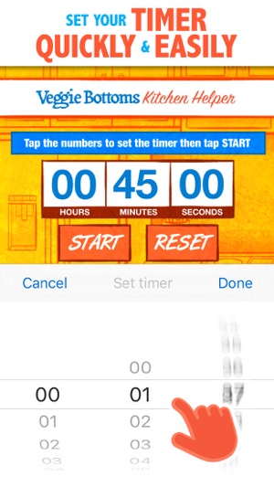 Veggie Bottoms Kitchen Helper – Timer & Converter(圖4)-速報App