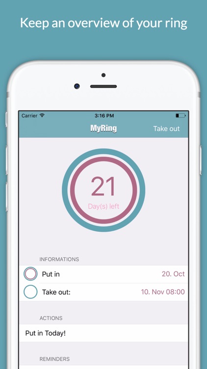 Contraceptive Ring - Your Contraception Diary