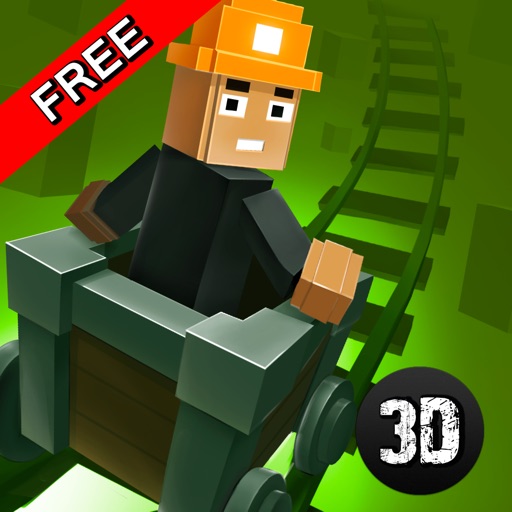 Block Mine Cart Racing Adventures 3D Icon