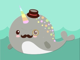 Narwhal Emoji Sticker Pack with Kawaii Faces