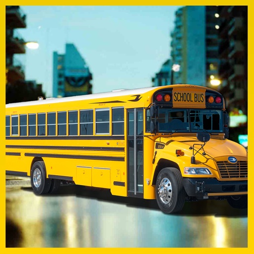 School Bus Driving Icon