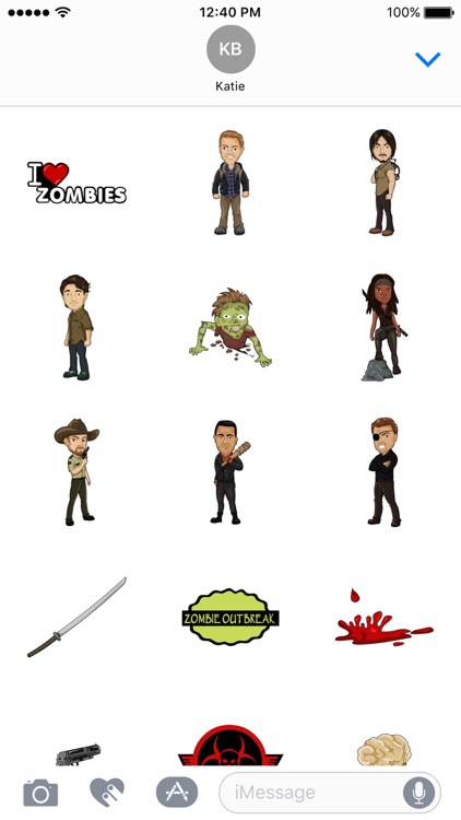 Zombie Stickers for iMessage screenshot-4