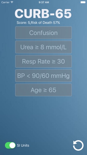 CURB-65: Medical Risk Calculator for Bacterial and Viral Pne(圖2)-速報App