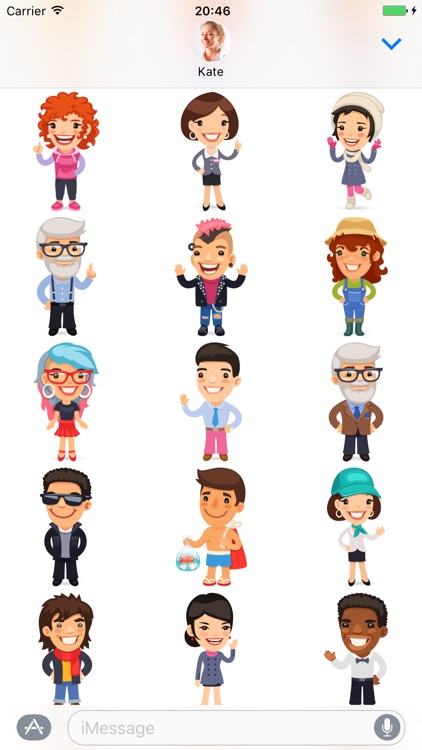 Cartoon people - Stickers for iMessage