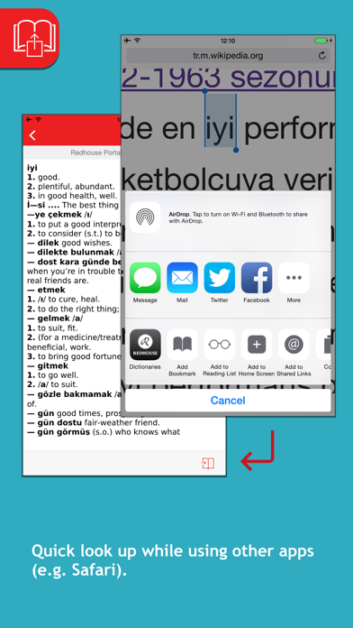 How to cancel & delete Redhouse English <->Turkish dictionaries from iphone & ipad 4
