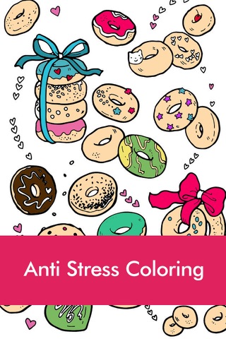Free Fun Adult Coloring Book - FOOD: Coloring Book for Adults & Stress Relieving Color Therapy screenshot 4