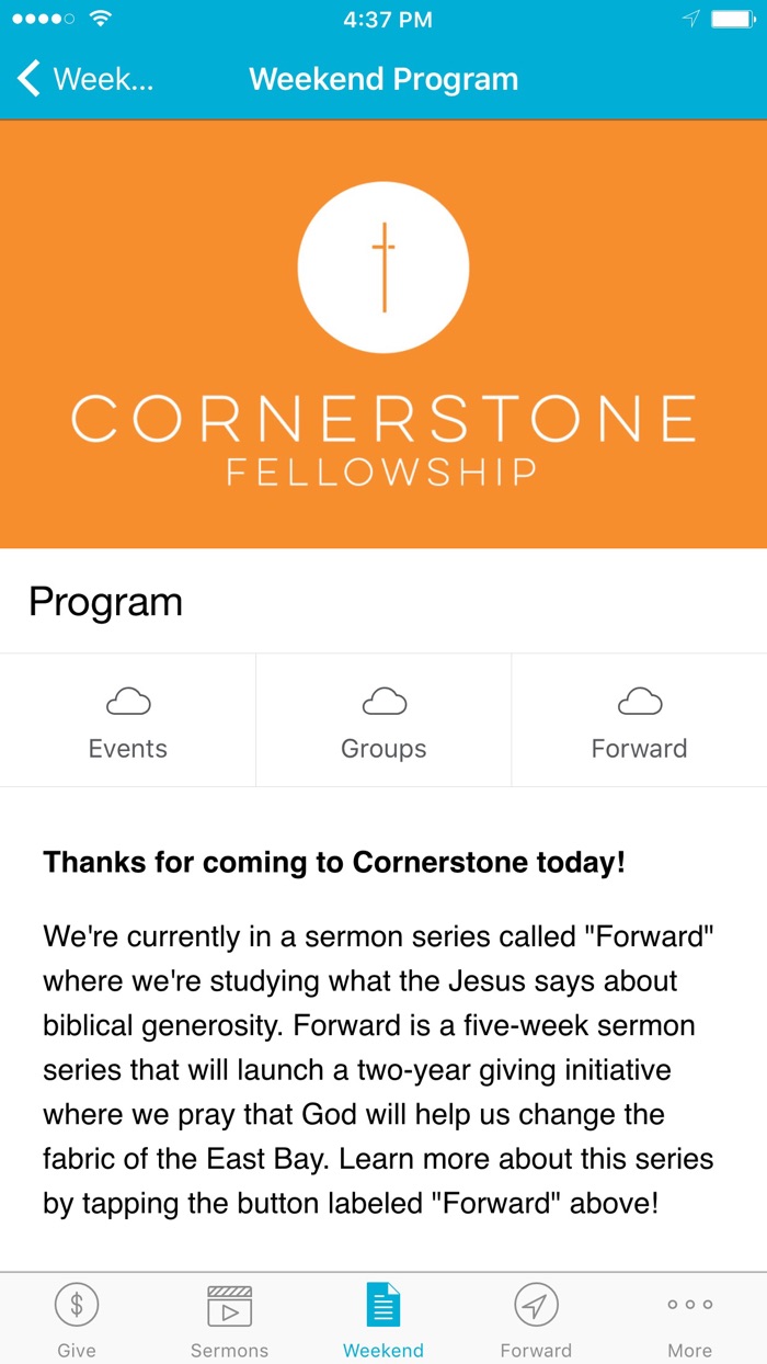 Cornerstone Fellowship App