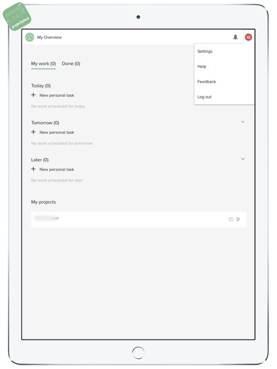 DESKTOP VIEW + LOGIN for projectplace
