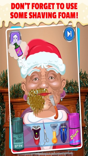 Santas Christmas Shaving Salon - Free Kids Games(圖2)-速報App