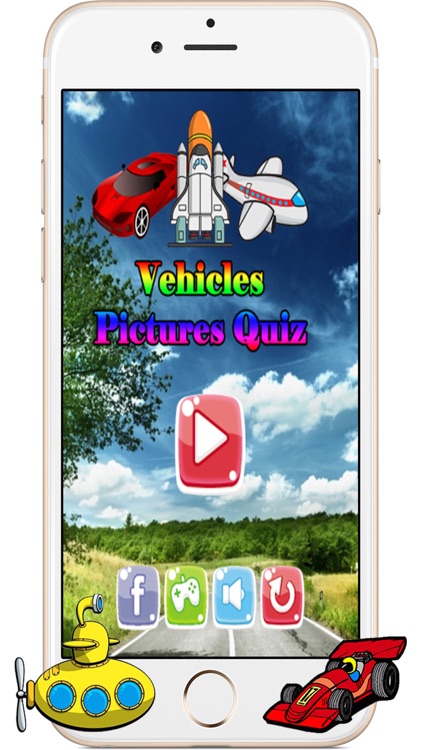 Vehicles Cartoon Fun Picture Quiz Puzzles for Kids