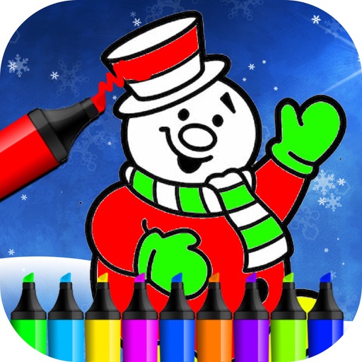 Christmas Coloring Book For Kids - Free Game Icon