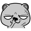 Gangster bear animated stickers for iMessage