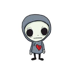 SkullGnome the Cute Grim Reaper Stickers