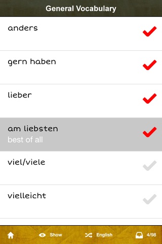 cRaMiT German GCSE Vocabulary screenshot 4