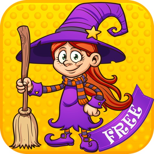 Cute Witches Kids Puzzle Game icon