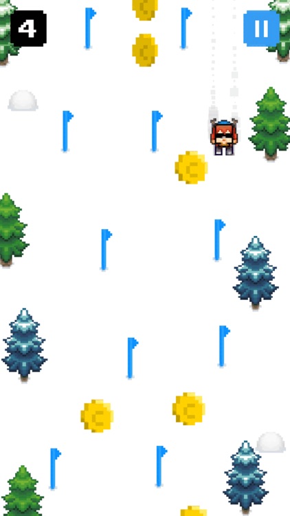 Christmas Triple Skiing - Run Run Pixcel 2D screenshot-4