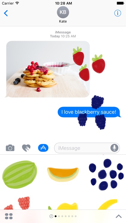 Fruit stickers for iMessage - photo keyboard emoji