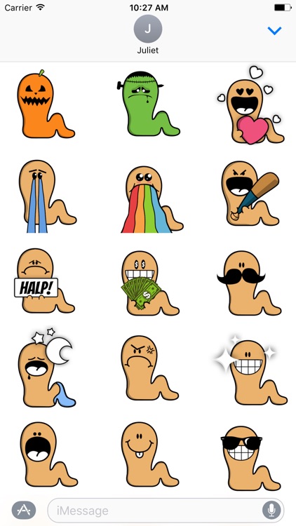 Crazy Worms Stickers