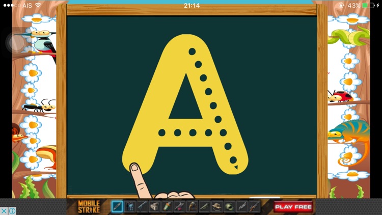 Animal English ABC Education Writing Dotted Kids