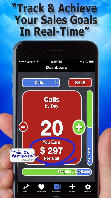 "Easy Sales Goal Tracker"