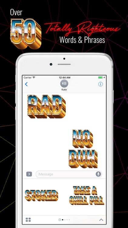 Retro Messages - 80s 3D Gold Metal