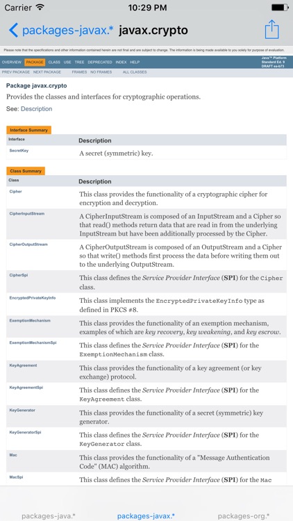 API Reference for Java 9