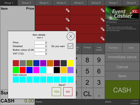 Event cashier screenshot 2