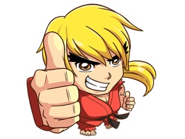 Express yourself with these chibi style Street Fighter stickers